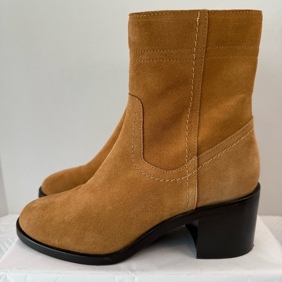 Aquatalia Bellamy Suede Weatherproof Boots Tan Size 9 - Picture 12 of 12